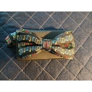New Black Music Note Bow Tie BowTie Ties Tuxedo US SELLER